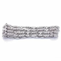 Bracelet rivière avec 4 rangs de diamants