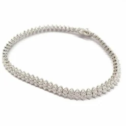 Bracelet rivière de diamants or blanc