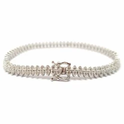 Bracelet rivière de diamants or blanc