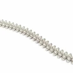 Bracelet rivière de diamants or blanc