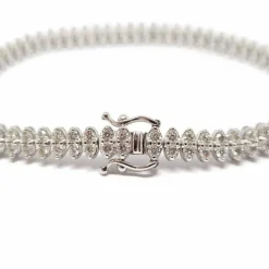 Bracelet rivière de diamants or blanc