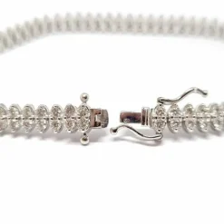 Bracelet rivière de diamants or blanc