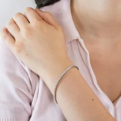 Bracelet rivière diamants