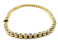 Bracelet Rivière Diamants Or Rose