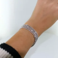 Bracelet rivière diamants à 5 rangs