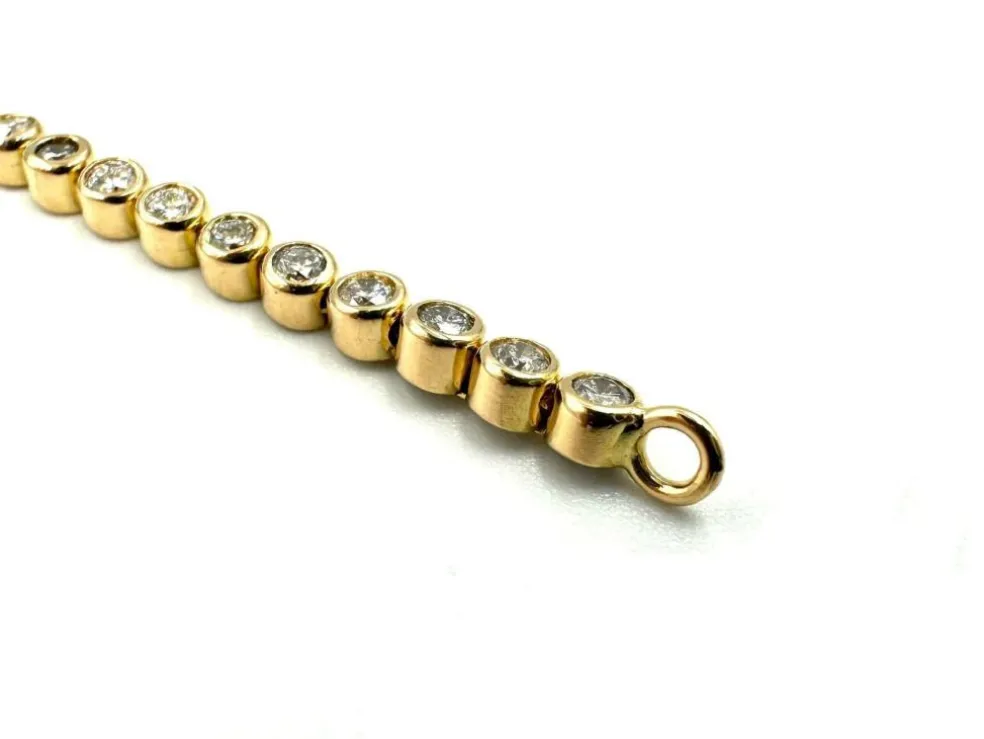 Bracelet Rivière Diamants Or Rose