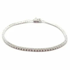 Bracelet rivière diamants, or blanc