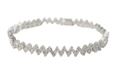Bracelet rivière en or blanc et diamants
