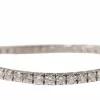 Bracelet rivière en or blanc et diamants 6cts