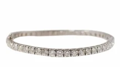 Bracelet rivière en or blanc et diamants 6cts
