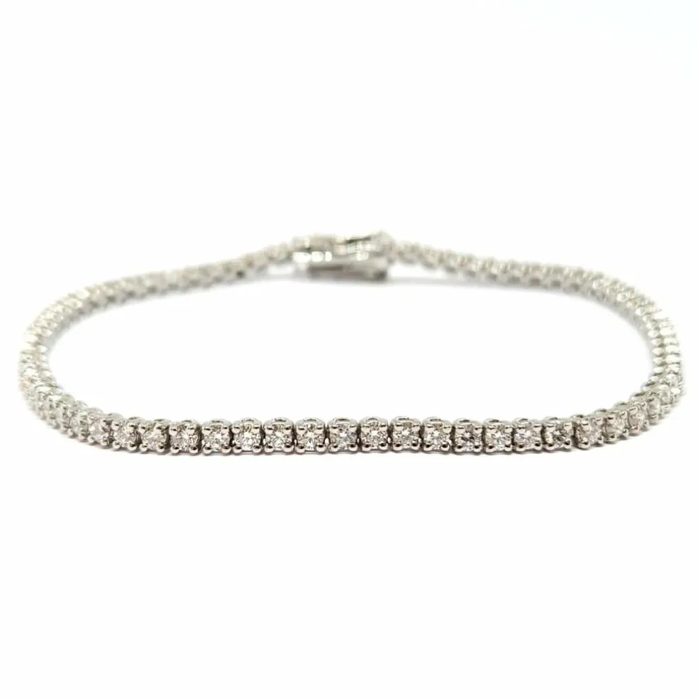 Bracelet rivière en Or blanc & diamants