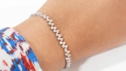 Bracelet rivière en or blanc et diamants