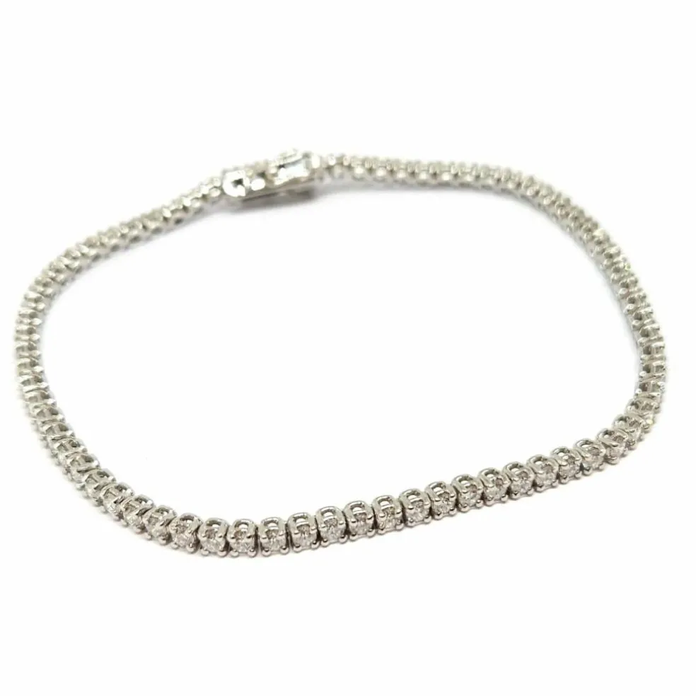 Bracelet rivière en Or blanc & diamants
