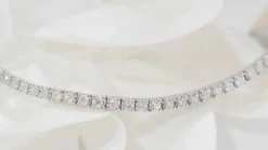 Bracelet rivière en or blanc et diamants 1ct