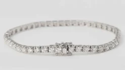 Bracelet rivière en or blanc et diamants