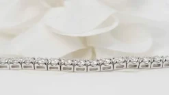 Bracelet rivière en or blanc et diamants
