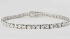 Bracelet rivière en or blanc et diamants