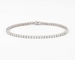 Bracelet Rivière en Or gris orné de diamant