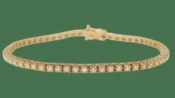 Bracelet rivière en or jaune et diamants 1,50ct