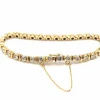 Bracelet rivière en or jaune et diamants