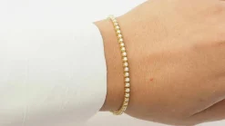 Bracelet rivière en or jaune et diamants 1,50ct