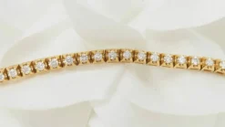 Bracelet rivière en or jaune et diamants 1,50ct
