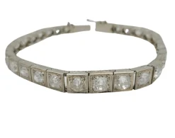 Bracelet rivière fin XIXème orné de diamants