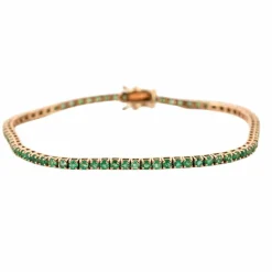 Bracelet rivière émeraudes