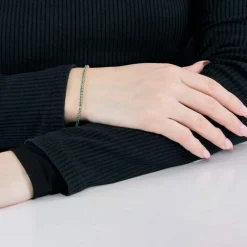 Bracelet rivière émeraudes