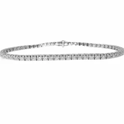 Bracelet Rivière or blanc et diamants 1,1 ct