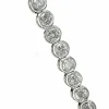 Bracelet rivière or blanc serti de 54 brillants de 0,10 carat chacun