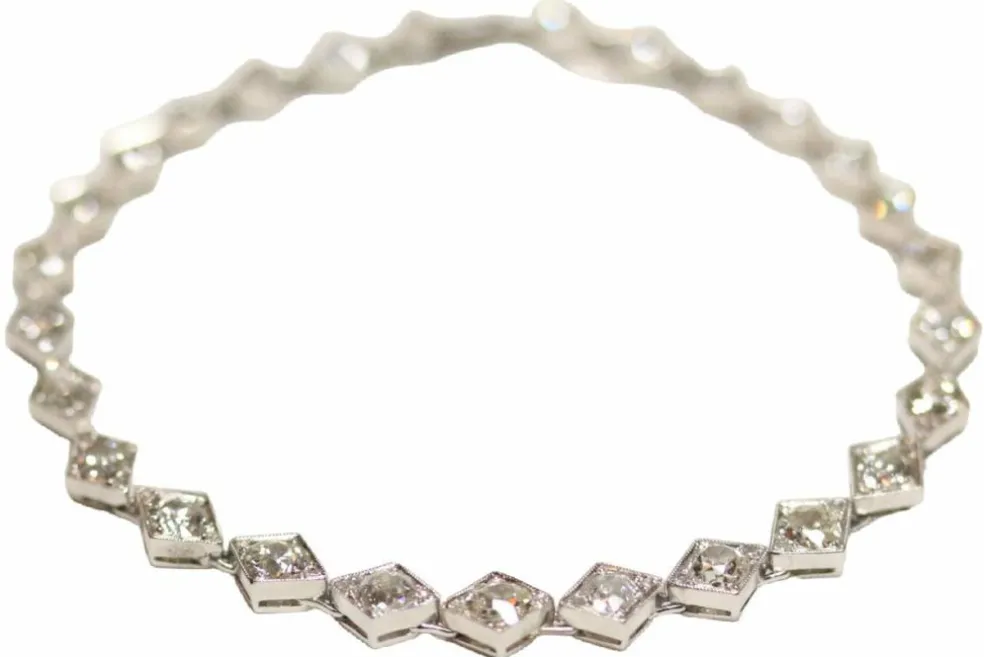 Bracelet Rivière Or blanc et diamants