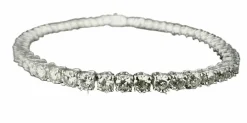 Bracelet rivière or blanc diamants 5,40 carats