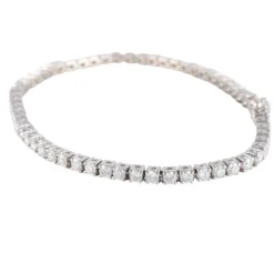 Bracelet Rivière Or Blanc Diamants 4cts