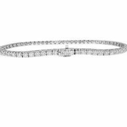 Bracelet Rivière or blanc et diamants 1,1 ct