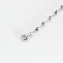 Bracelet rivière or blanc diamants