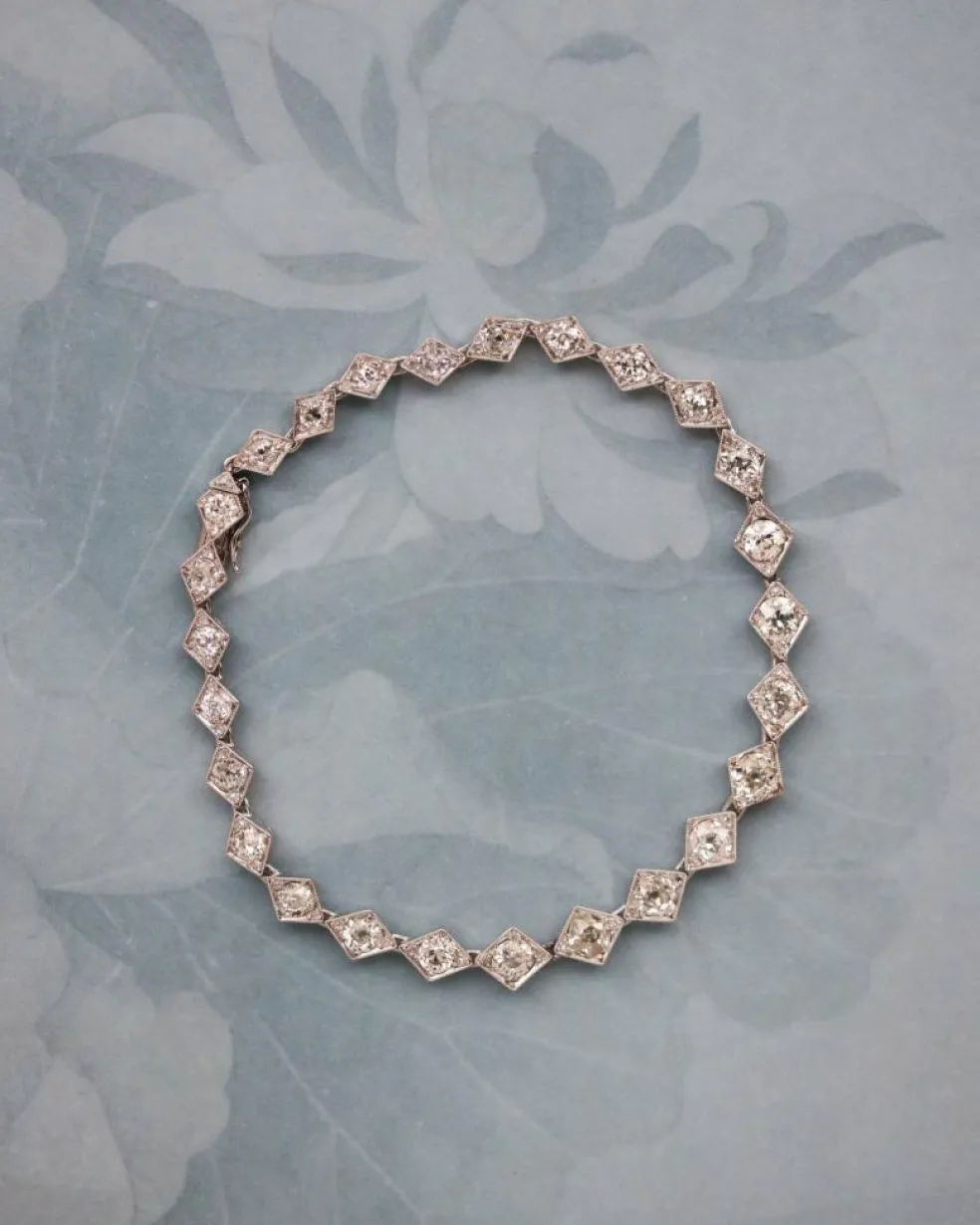 Bracelet Rivière Or blanc et diamants