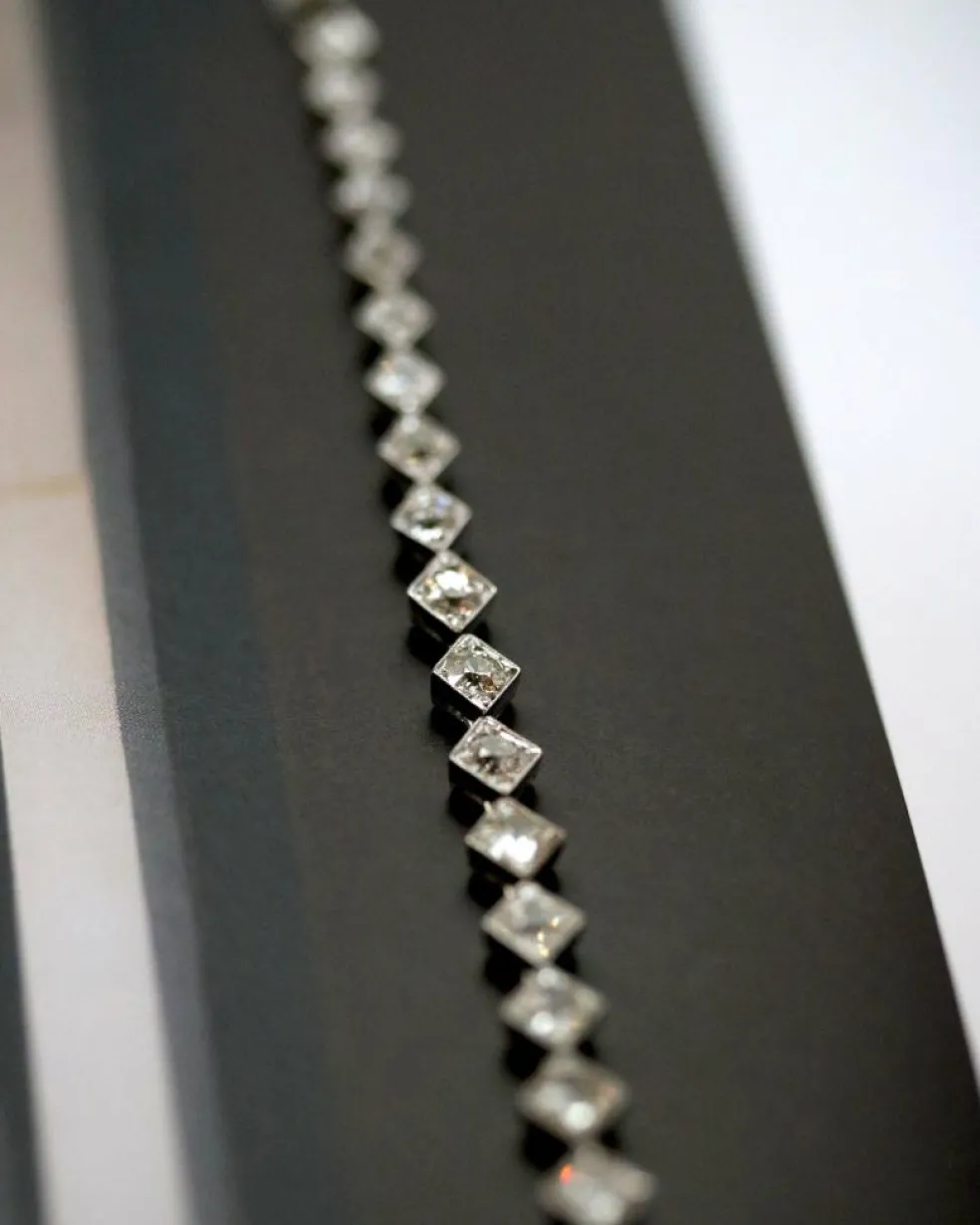 Bracelet Rivière Or blanc et diamants