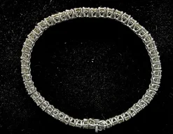 Bracelet rivière or blanc diamants 5,40 carats