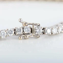 Bracelet Rivière Or Blanc Diamants 4cts