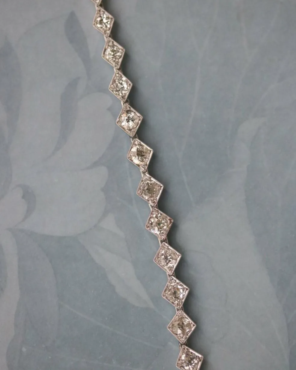 Bracelet Rivière Or blanc et diamants