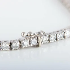 Bracelet Rivière Or Blanc Diamants 4cts