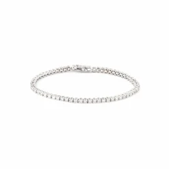 Bracelet rivière or gris en diamants
