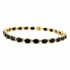 Bracelet Rivière Or Jaune 18k Saphirs