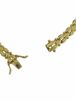 Bracelet rétro deux ors avec diamants certifié HRD