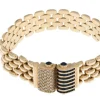Bracelet Rétro en or jaune avec diamants et saphirs