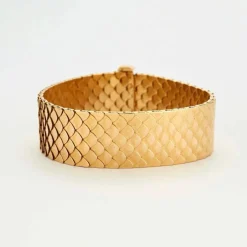 Bracelet ruban en or jaune à maille 