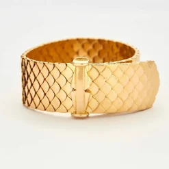 Bracelet ruban en or jaune à maille 