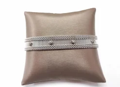 Bracelet ruban or blanc et diamants 1950-1960