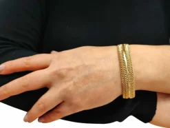 Bracelet ruban or jaune